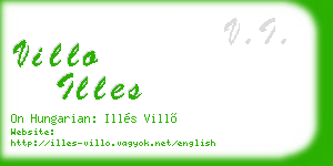 villo illes business card