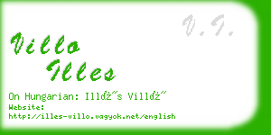 villo illes business card